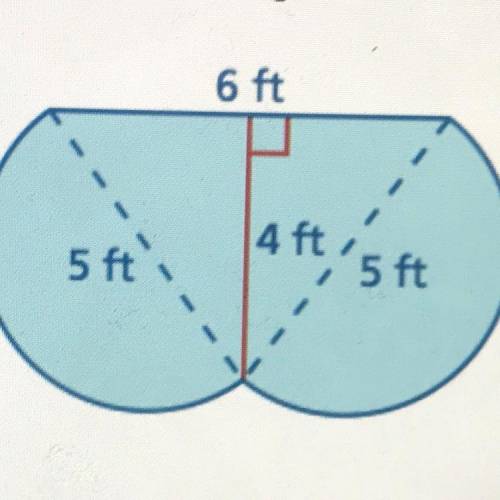 Find the area of the figure to the nearest hundred
