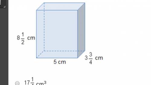 What is the volume of the rectangular prism? A prism has a length of 5 centimeters, height of 8 and