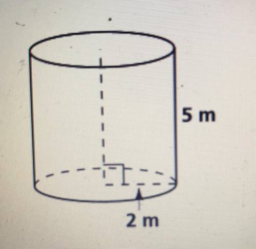 Find the volume of the tank below. A. 63 m^3 B. 54 m^3 C. 78 m^3 D. 96 m^3
