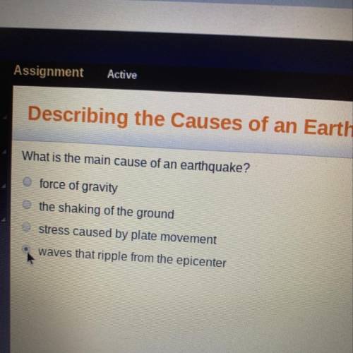 What is the main cause of an earthquake
