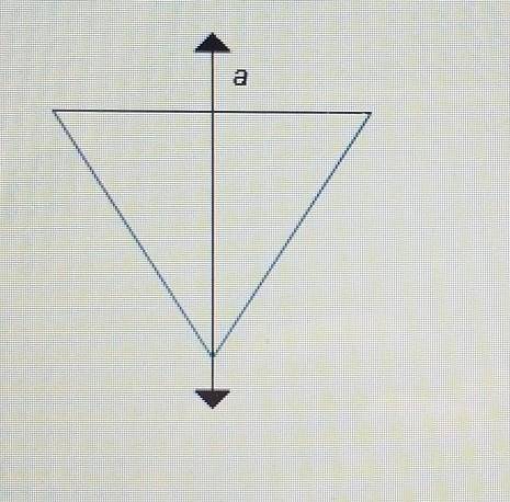 The equilateral triangle shown is rotated about line a. Eachside of the triangle measures 20 mm.What