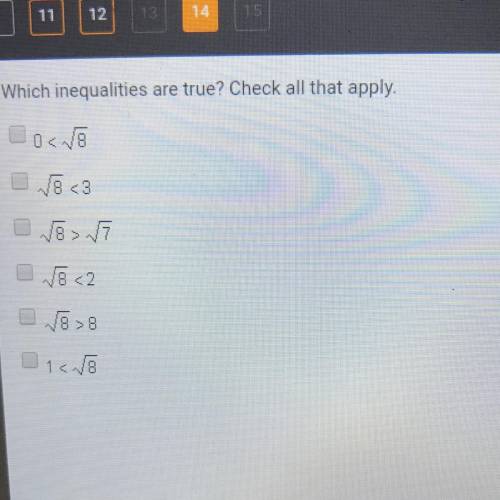 Which inequalities are true? Check all that apply.