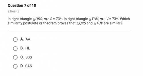 Which proves that QRS and TUV are similar?