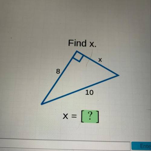 Pythagorean theorem Find x.