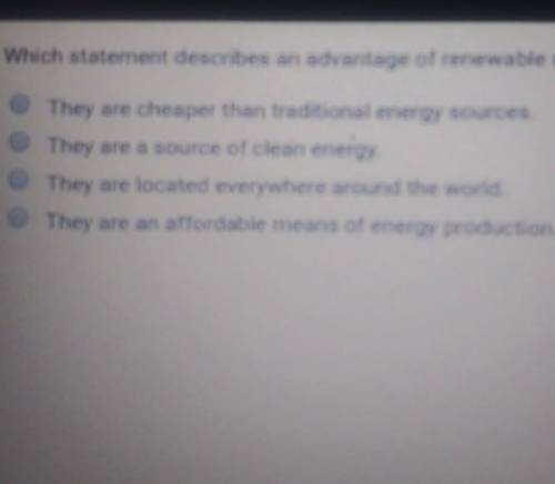 Which statement describes an advantage of renewable resources