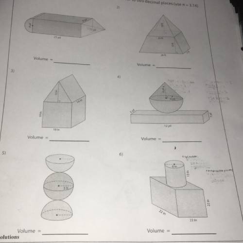 How can I find the volume of these shapes properly? I need help!!