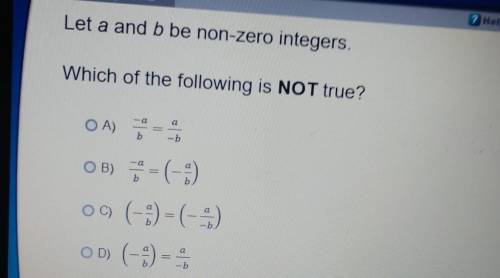 Which of the following is not true? please help.