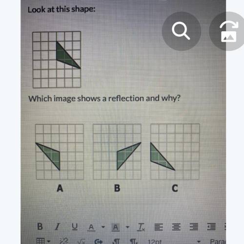 Which image shows a reflection and why?