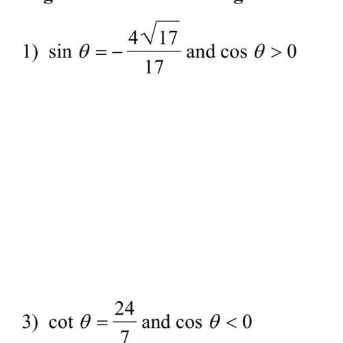 Please help, Algebra 2/Trig ratios.