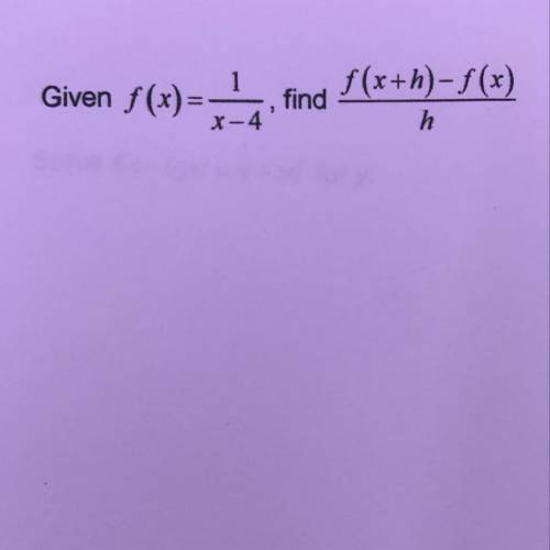 Given this equation, find the answer