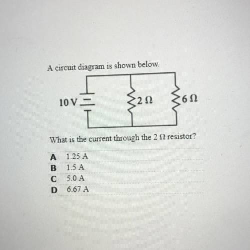 What is the current through the 2 ohm resistor