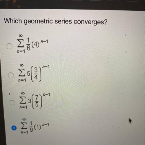 Which Geometric Series converges?