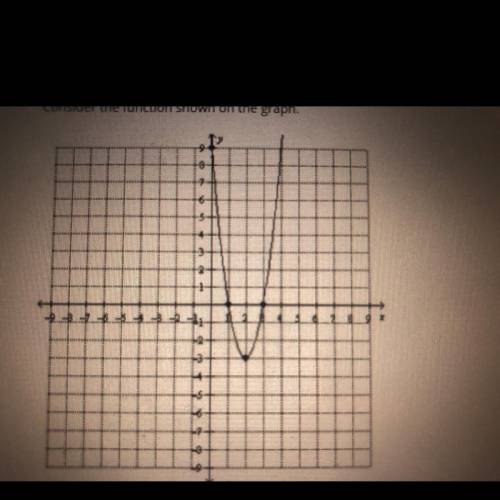 Consider the function shown on the graph Which function does the graph represent? ca f(x) = 3(x - 1)