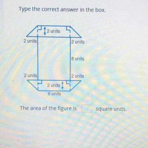 The area of the figure is ____ square units