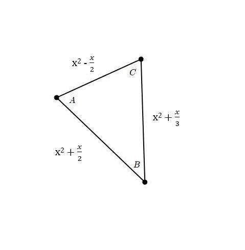 If x equals 6, what is the order of the angles from smallest to largest degree? A) ∠A < ∠B < ∠