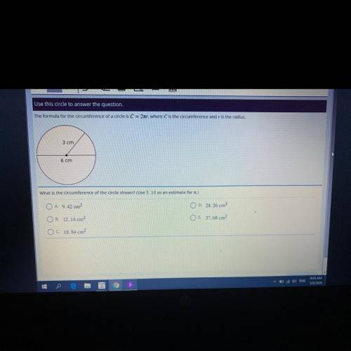 The formula for the circumference of a circle is C = 2tr, where is the circumference and r is the ra