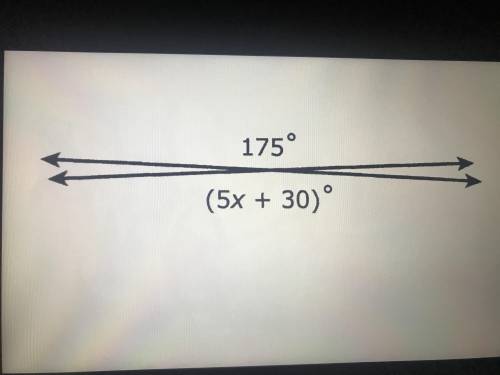 A pair of vertical angles is formed as shown. Which best represents the value of x? A)29 B)31 C)41 D