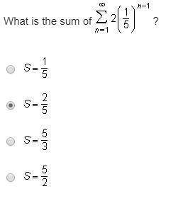 What is the sum of infinity sigma n = 1 2 (1.5)^n-1