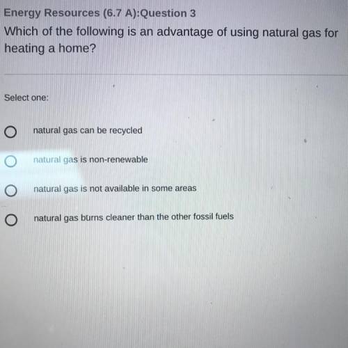 Which of the following is an advantage of using natural gas for heating a home????????