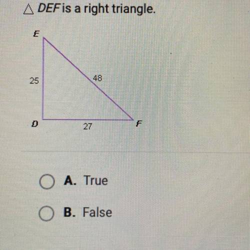 DEF is a right triangle. HELP PLEASE
