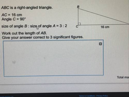 ABC is a right angled triangle .  AC= 16cm  Angle C = 90...... Plz plz plz plz plz plz help