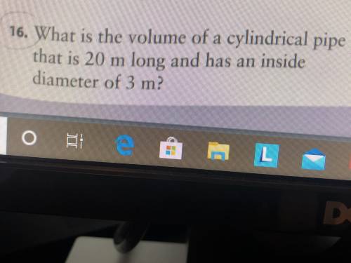 Easy Question, Easy points Topic: Volume
