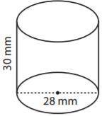 The mass of the cylinder is 50,000 g. Find the density of the cylinder to the nearest tenth answer c