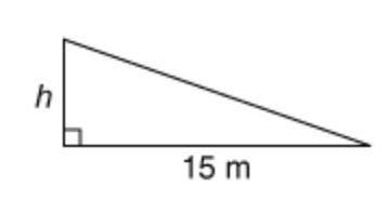 What is the height of the following triangle if the area is 60 square meters? Do not round your answ