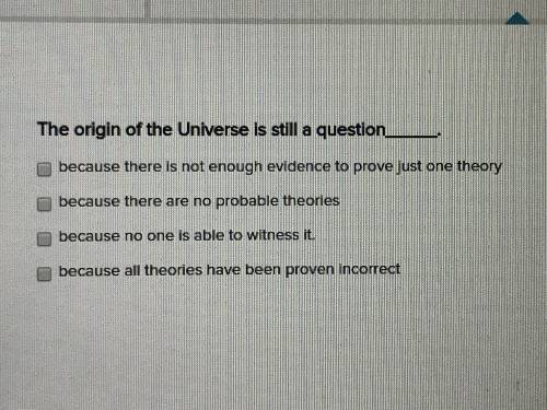 The origin of universe is still a question_____.