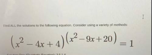 Solve for all solutions of x