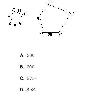 HELP ME PLEASE? Polygon DEFGH ~ Polygon QRSTU What is ST?