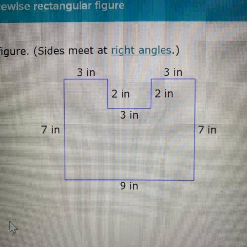 Find the area of this figure ( sides meet at right angles)