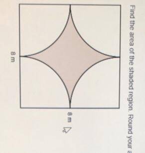 Please help ASAP, due in a few hours question- Find the area of the shades region. Round your answer