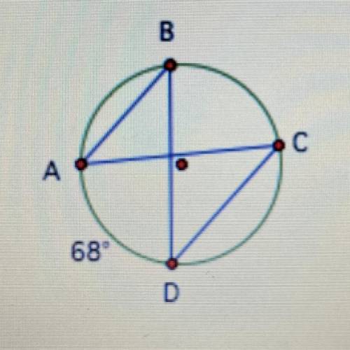 Given the diagram below, find the measure in degrees of angle b & angle c  1) B= 68, C= 34 2) B=