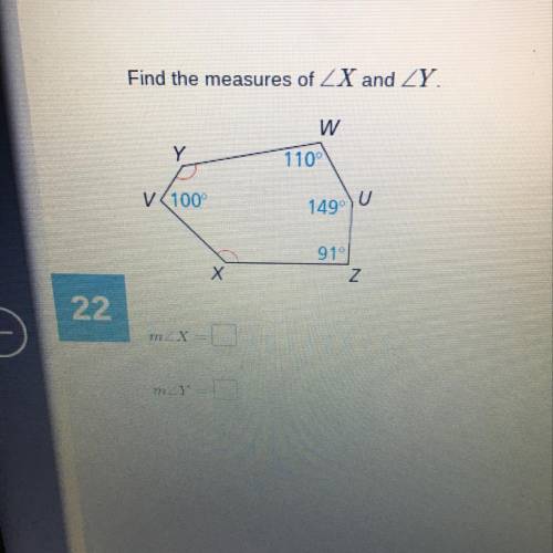 Find the measures of X and Y