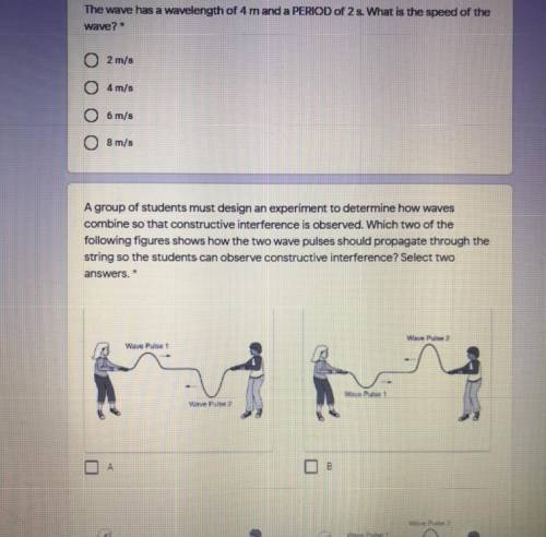 Can I get help on these physics questions
