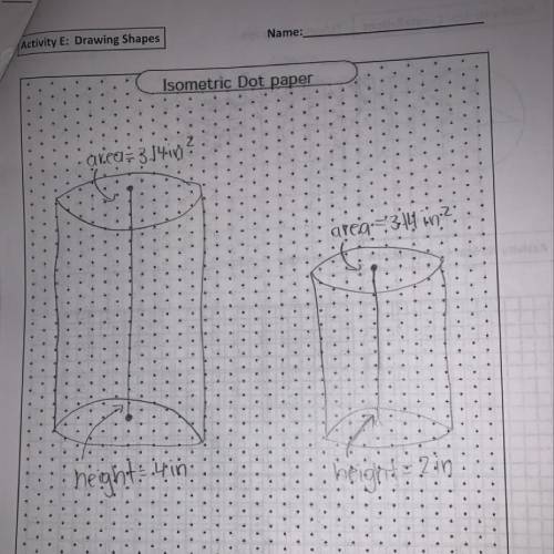 Find the surface area of both cylinders