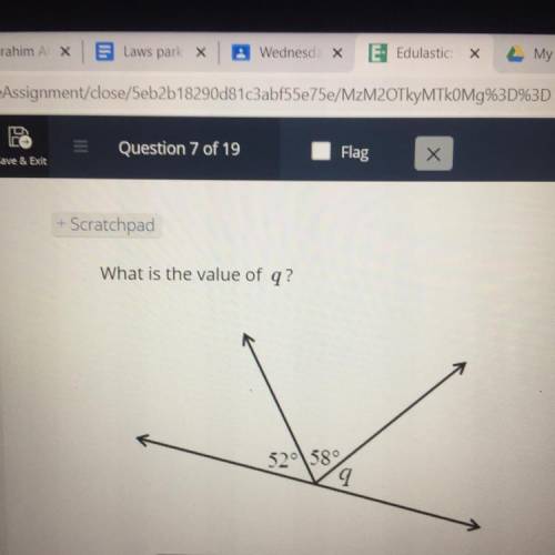What is the value of q