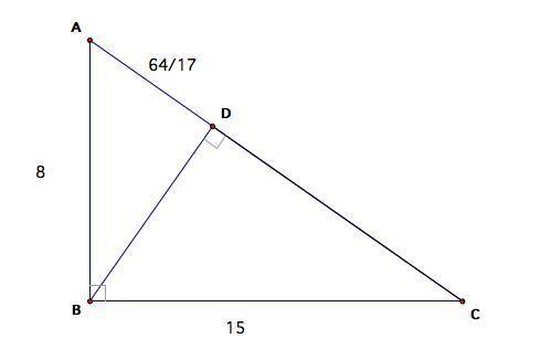 Which ratio represents cos C? A) 8 17 B)  8 15 C)  15 17 D)  17 15