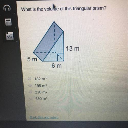 What is the volume of this triangular prism?:HURRY: