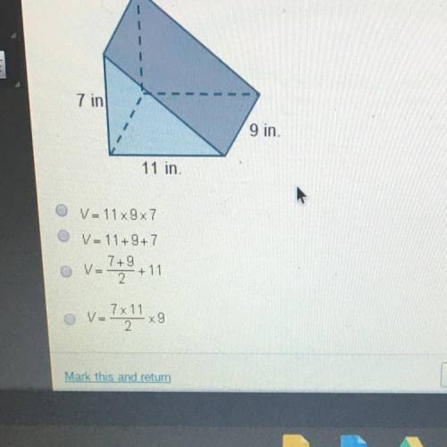 Which equation can be used to find the volume of this solid?(HURRY)