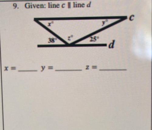 9. Given: line c ll line d