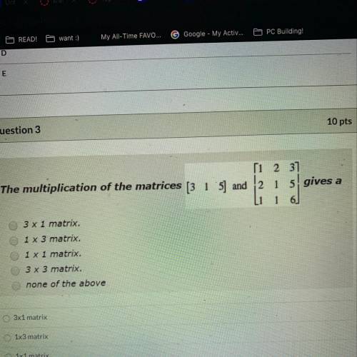 The multiplication of the matrixes ..... gives a