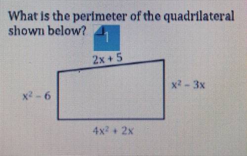 What is the perimeter of the quadrilateralshown below?