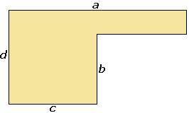 If a = 32 ft, b = 15 ft, c = 16 ft, and d = 19 ft, what is the area of the living room and hallway t