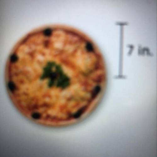 Find the circumference of the pizza to the nearest whole numbe 7 in.