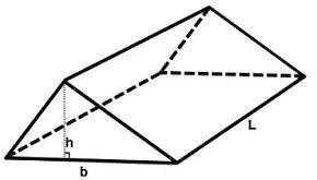 Find the volume of this triangular prism if b = 10, h = 6 and L = 11