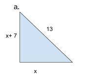 PLEASE HELP ME FAST!! MANY POINTS AND BRAINLIEST. Determine the value of x for the triangle. Show wo