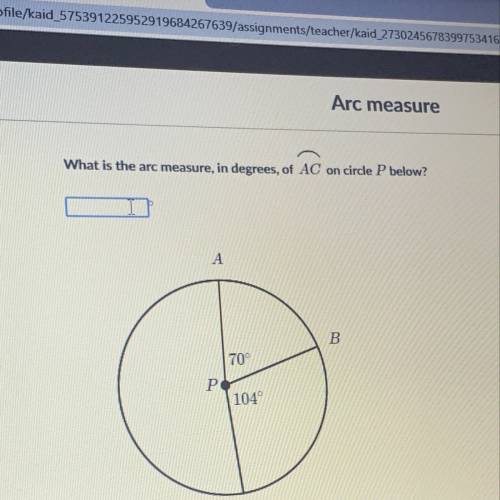 What is the arc measure in degrees pls help