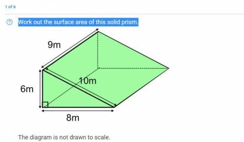 Work out the surface area of this solid prism.